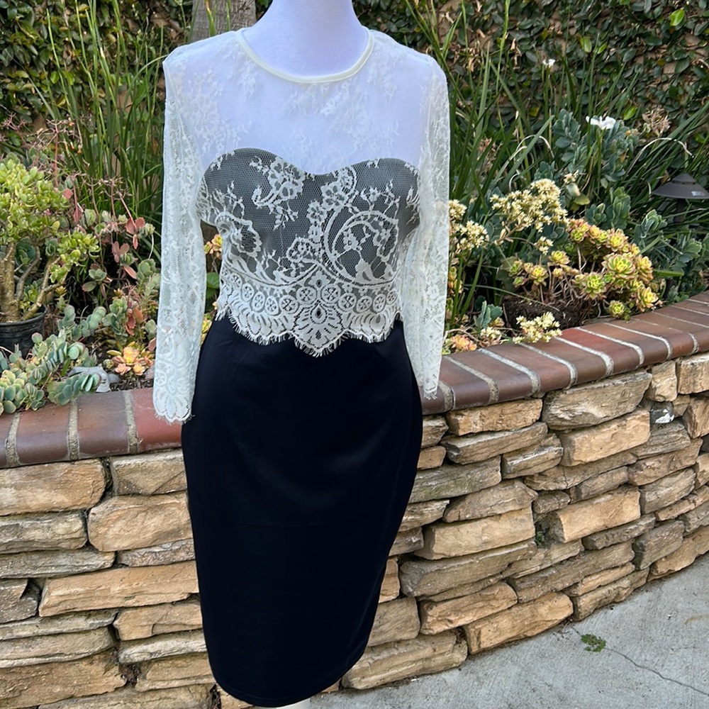 Black lace dress
